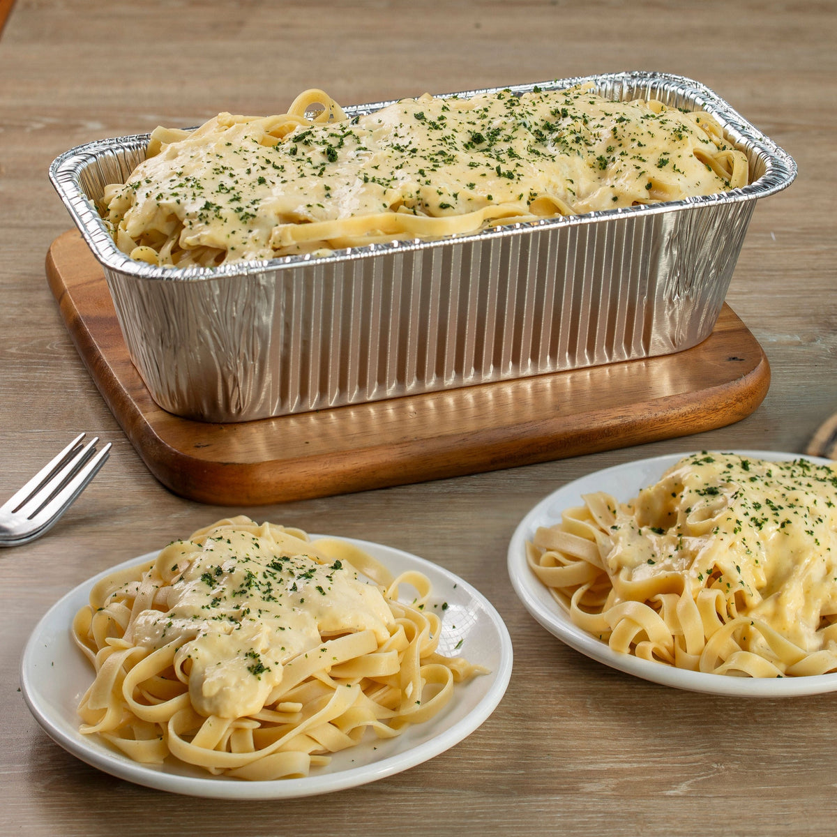 Media Bandeja Fettuccine Alfredo